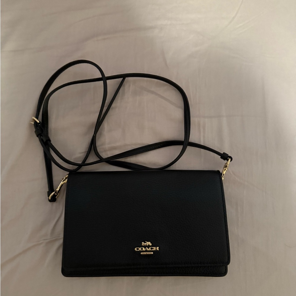Coach Black Crossbody Bag with Gold Hardware